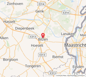 Map of Bilzen, Flanders