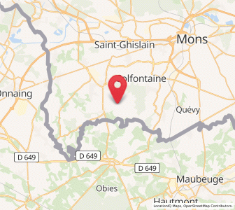 Map of Blaugies, Wallonia