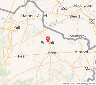 Map of Bocholt, Flanders
