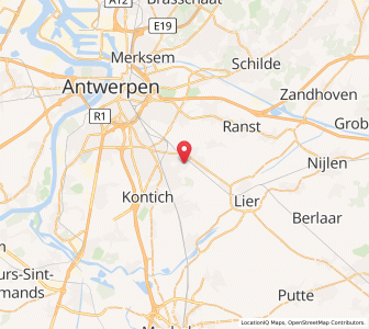 Map of Boechout, Flanders