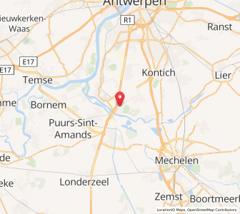 Map of Boom, Flanders