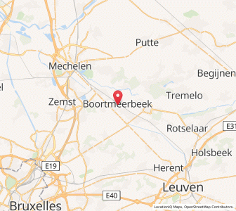 Map of Boortmeerbeek, Flanders