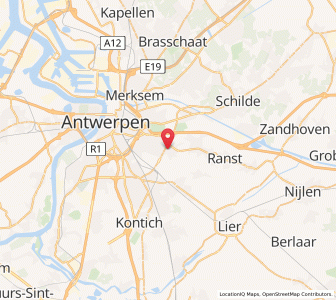 Map of Borsbeek, Flanders