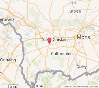 Map of Boussu, Wallonia