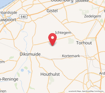 Map of Bovekerke, Flanders