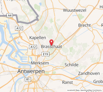 Map of Brasschaat, Flanders
