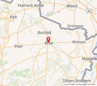 Map of Bree, Flanders