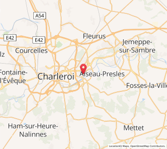 Map of Châtelineau, Wallonia