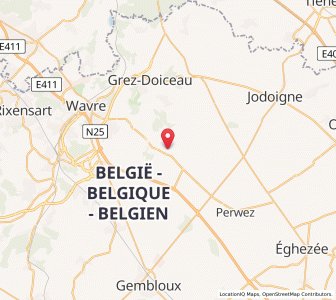 Map of Chaumont-Gistoux, Wallonia