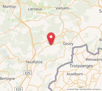Map of Cherain, Wallonia