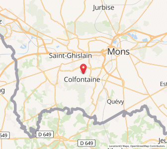 Map of Colfontaine, Wallonia
