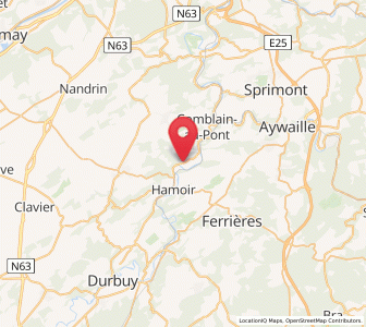 Map of Comblain-Fairon, Wallonia