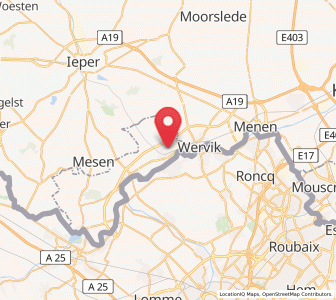 Map of Comines, Wallonia