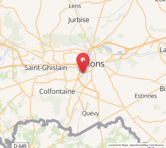 Map of Cuesmes, Wallonia