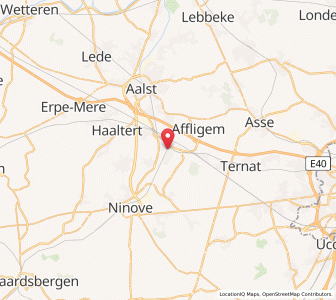 Map of Denderleeuw, Flanders