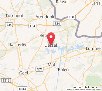 Map of Dessel, Flanders
