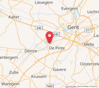 Map of Deurle, Flanders