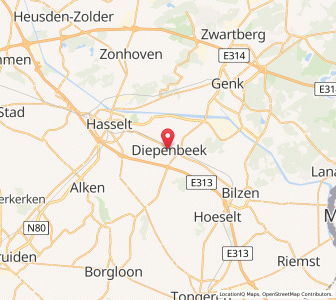 Map of Diepenbeek, Flanders