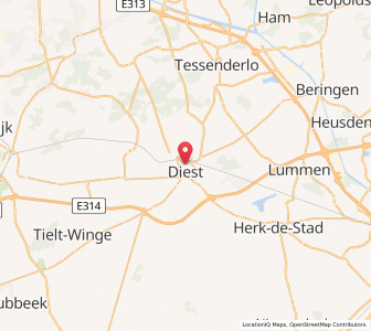 Map of Diest, Flanders
