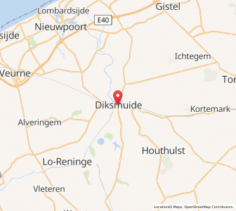 Map of Dixmude, Flanders