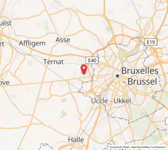 Map of Dilbeek, Flanders