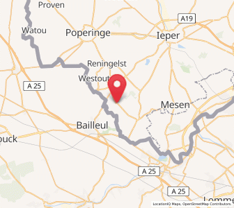 Map of Dranouter, Flanders