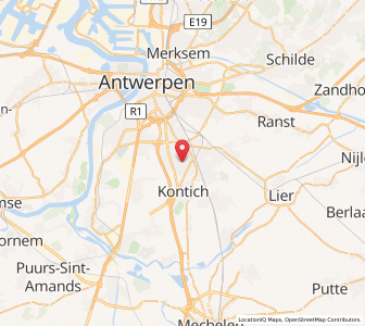 Map of Edegem, Flanders