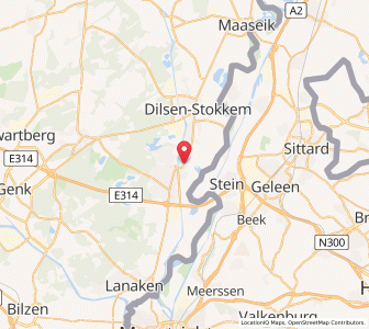 Map of Eisden, Flanders