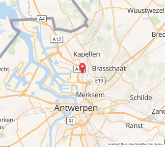 Map of Ekeren, Flanders