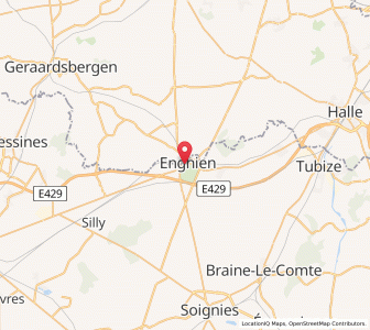 Map of Enghien, Wallonia