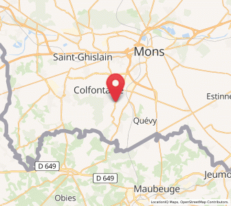 Map of Eugies, Wallonia