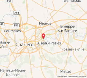 Map of Farciennes, Wallonia