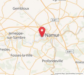 Map of Flawinne, Wallonia
