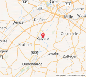Map of Gavere, Flanders