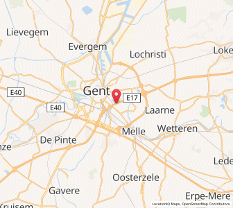 Map of Gentbrugge, Flanders