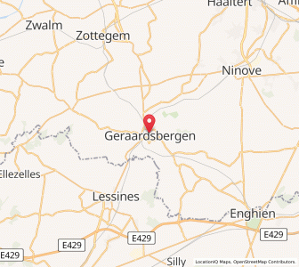 Map of Geraardsbergen, Flanders