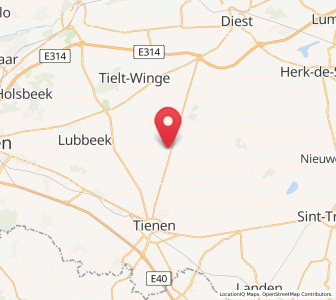 Map of Glabbeek, Flanders