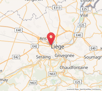 Map of Glain, Wallonia
