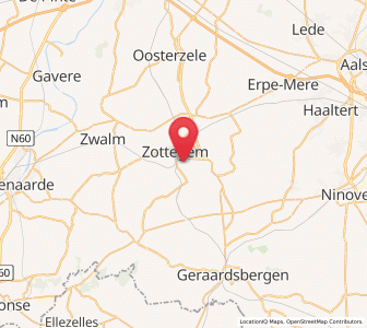 Map of Godveerdegem, Flanders