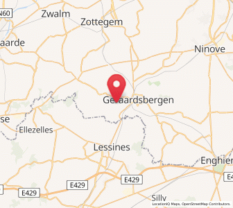Map of Goeferdinge, Flanders