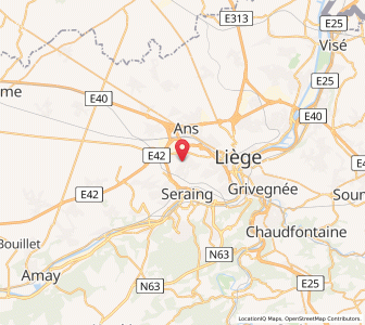 Map of Grâce-Berleur, Wallonia