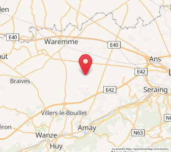 Map of Haneffe, Wallonia