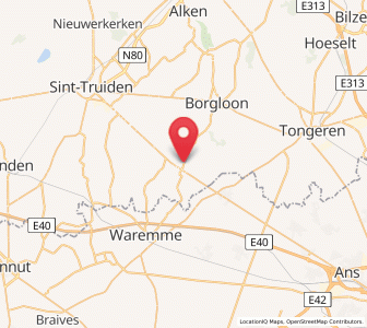 Map of Heers, Flanders
