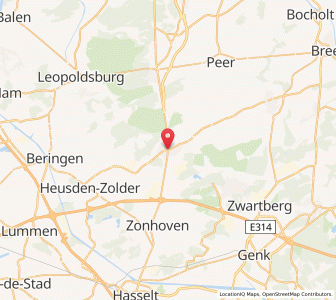 Map of Helchteren, Flanders