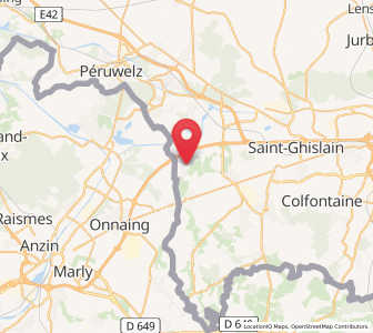 Map of Hensies, Wallonia