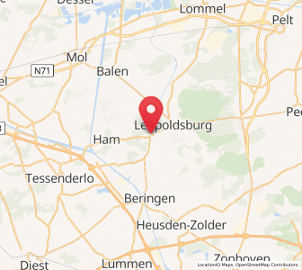 Map of Heppen, Flanders