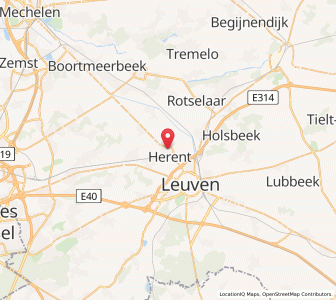 Map of Herent, Flanders