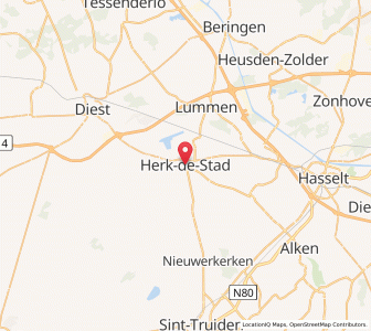 Map of Herck-la-Ville, Flanders