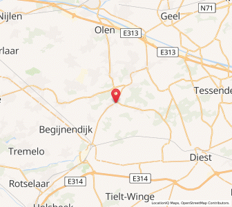 Map of Herselt, Flanders