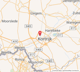 Map of Heule, Flanders